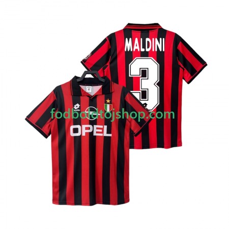 AC Milan MALDINI 3 Retro Hjemme trøje 1996 1997 S/S